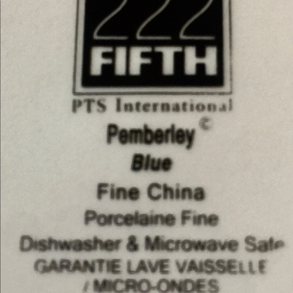 222 FIFTH PEMBERLEY BLUE APPETIZER BOWL PO… - Picture 6 of 6